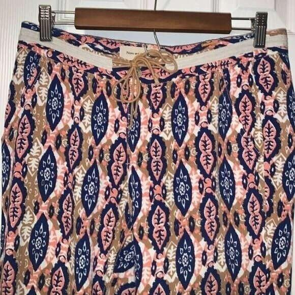 Pilcro and the Letterpress Anthropologie Paz Ikat Boho Drawstring Joggers Sz 27 - Picture 3 of 10